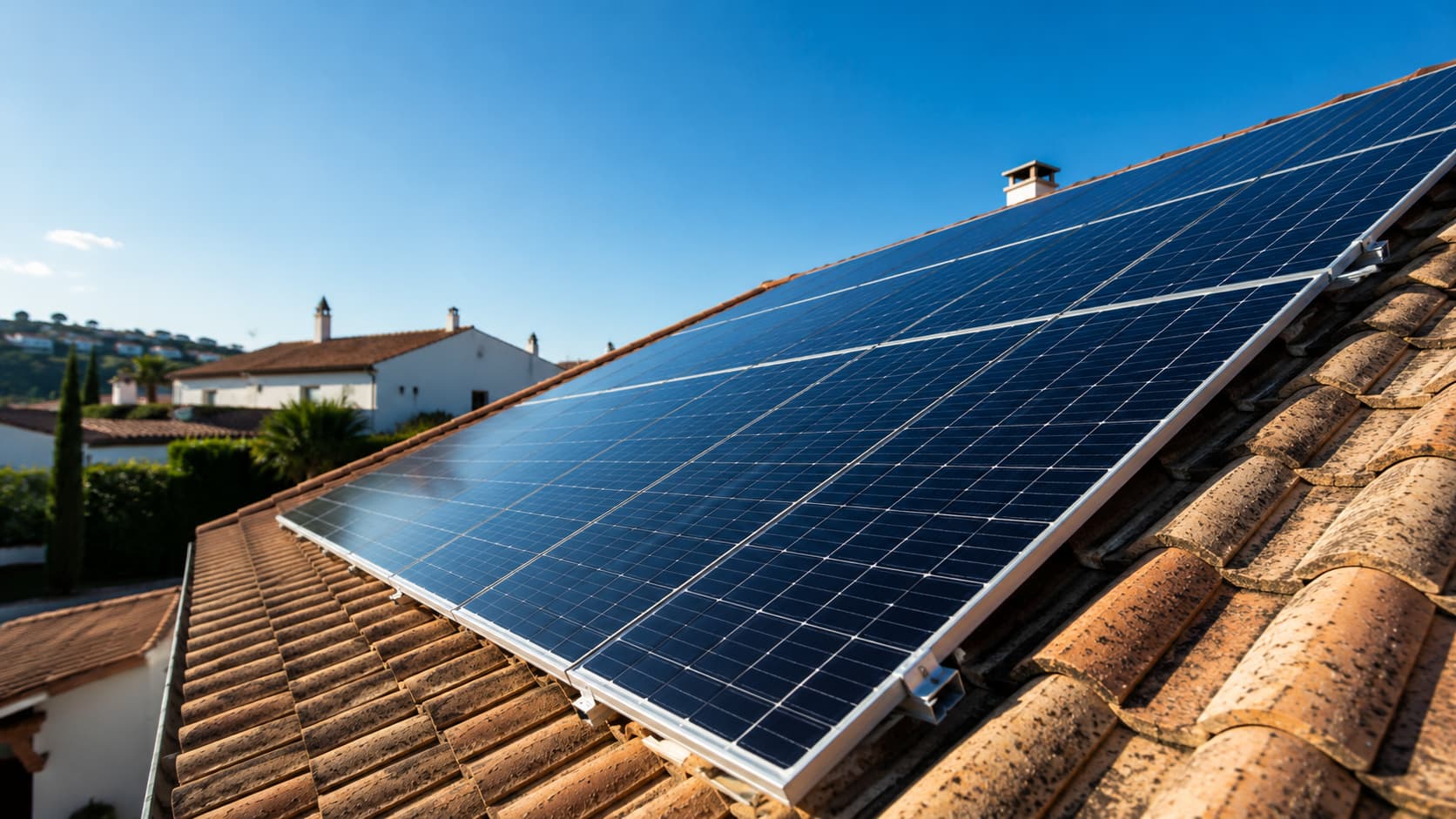 Simulador de tejado con paneles solares