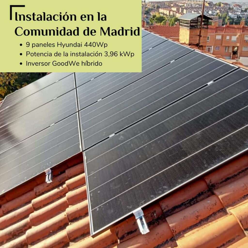 foto instalacion paneles solares en comunidad de madrid