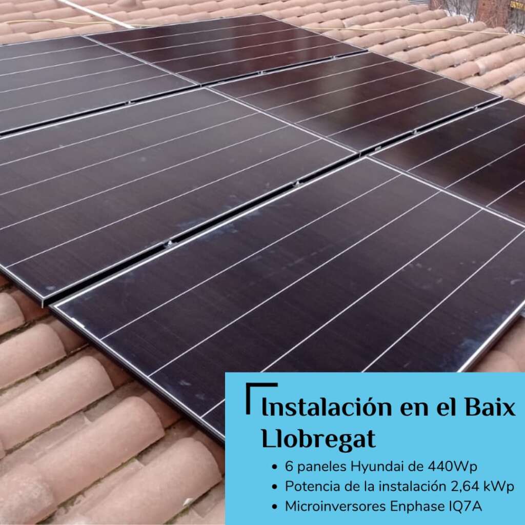 foto instalacion paneles solares en el baix llobregat