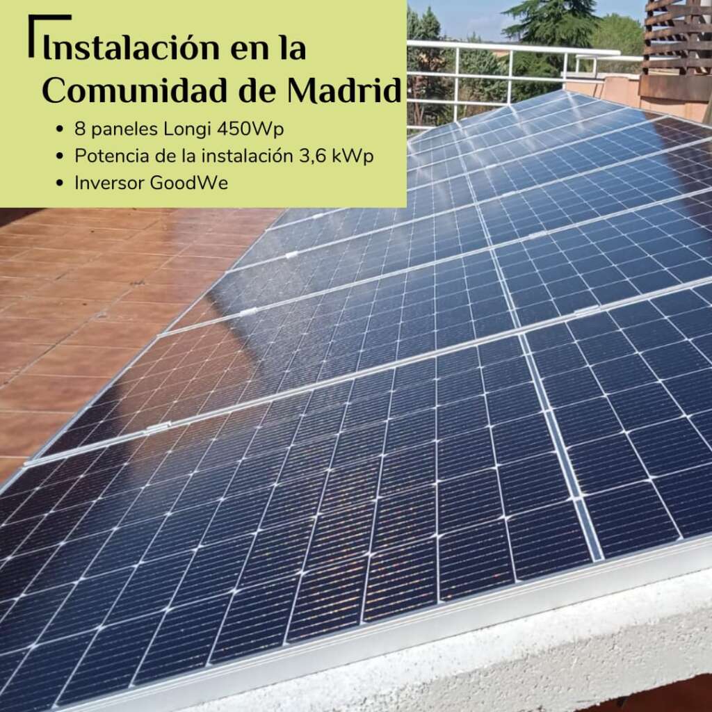 foto instalacion paneles solares en madrid