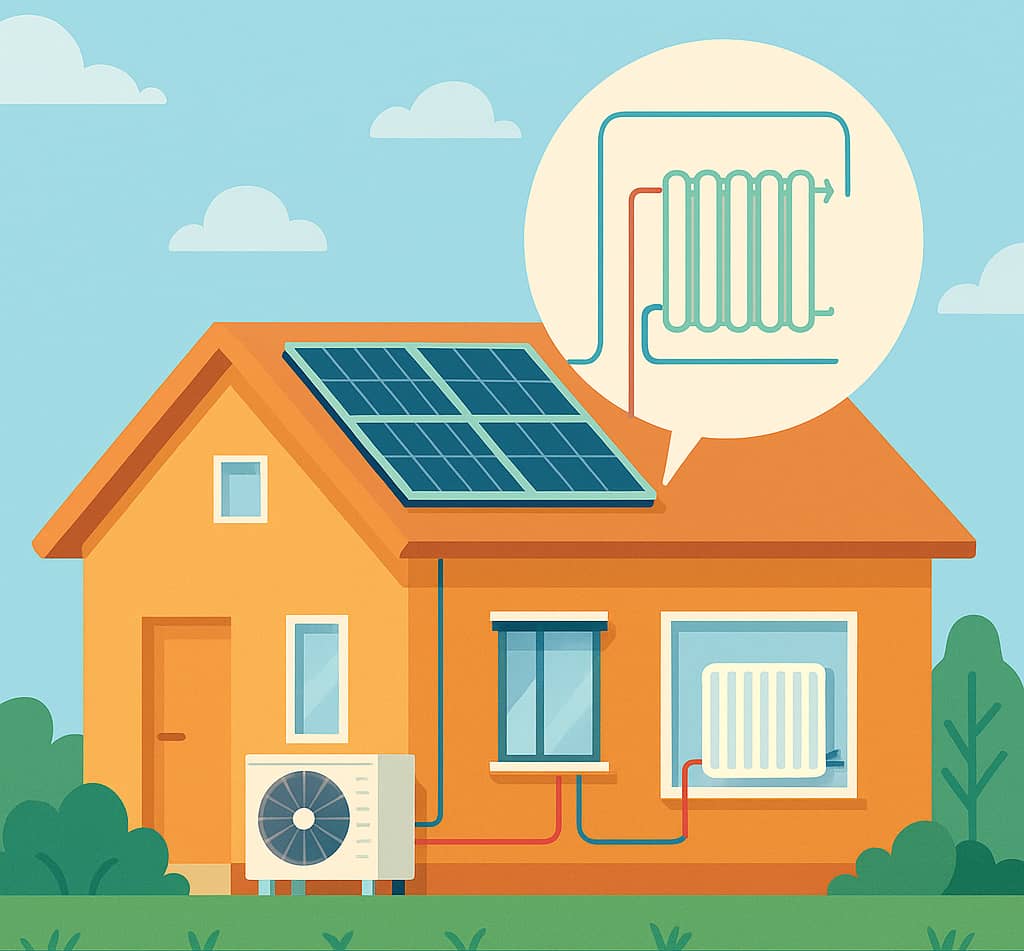 aerotermia precio 120 m2 con radiadores